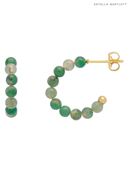 Estella Bartlett Green Amethyst Amelia Hoop Earrings (F43953) | ₪126