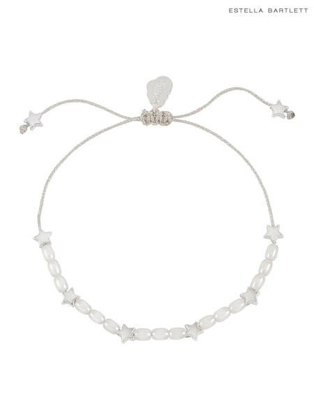 Estella Bartlett Silver Tone Stars So Bright Mixed Pearl Bracelet (F43966) | €30