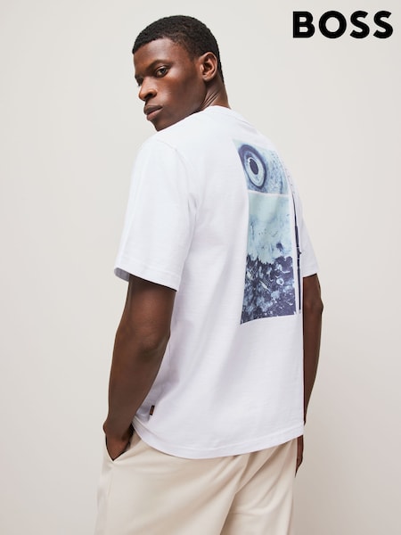 Natural - BOSS Relaxed Fit Logo T-Shirt (F44081) | 48 €