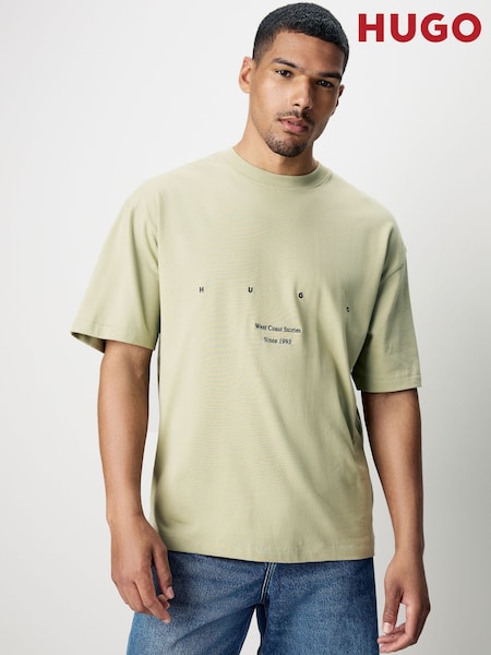 HUGO 100% Cotton Palm Tree Back Graphic T-Shirt (F44094) | 4 746 грн