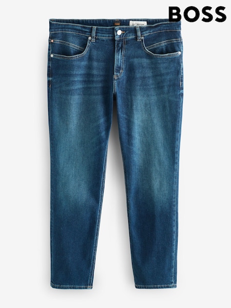 BOSS Blue Slim Fit Dark Wash Stretch Denim Jeans (F44123) | €131