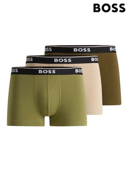 Cream - BOSS Power Logo Boxers 3 Pack (F44128) | 313 LEI