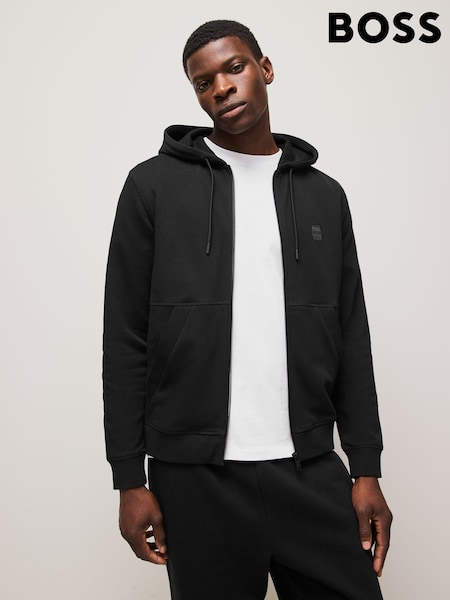 BOSS Black 100% Cotton Box Logo Hooded Sweatshirt (F44139) | AED926