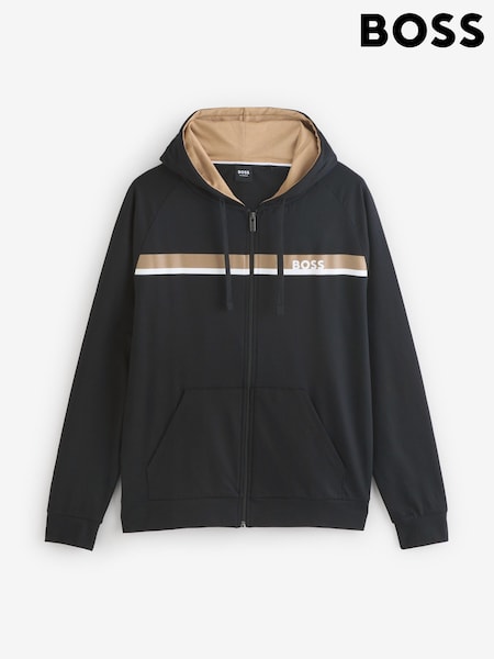 BOSS Black 100% Cotton Authentic Logo Hooded Jacket (F44160) | R$ 980