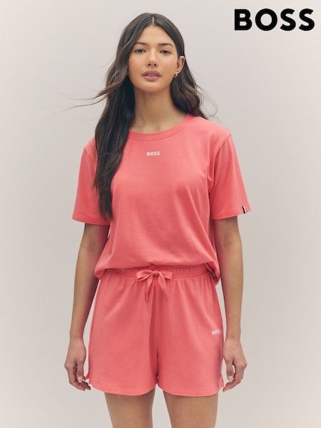 BOSS Pink Regular Fit Logo T-Shirt (F44182) | $86