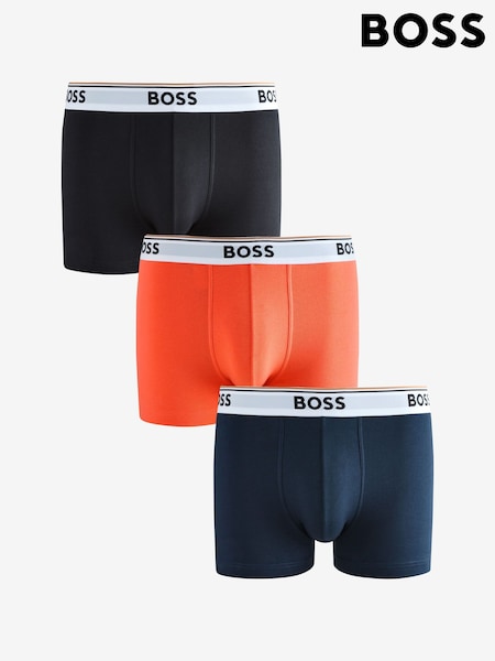 Portocaliu - BOSS Power Logo Boxers 3 Pack (F44212) | 313 LEI