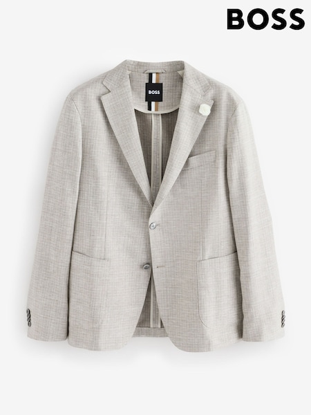BOSS Brown Hanry Slim-Fit Tailored Suit Jacket (F44228) | 25,774 UAH