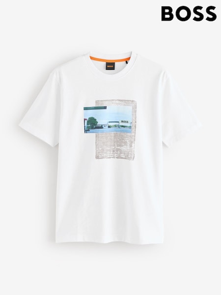 BOSS Regular Fit Graphic 100% Cotton T-Shirt (F44248) | € 78