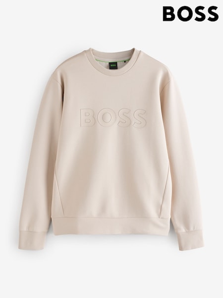 BOSS Cream Regular-Fit Logo Sweatshirt (F44256) | R$ 1,275