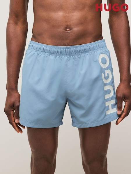 HUGO Blue Logo Swim Shorts (F44258) | SGD 114