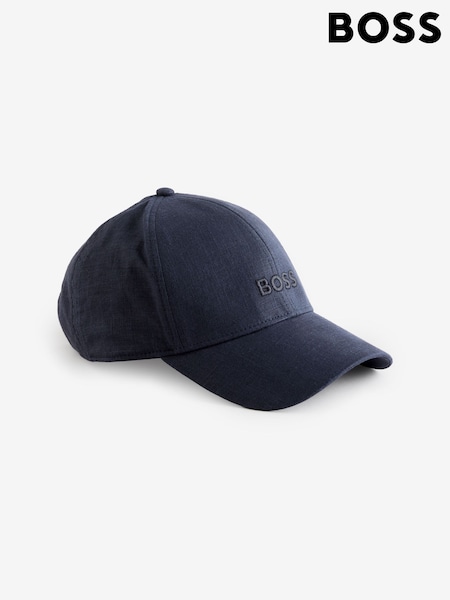BOSS Blue Embroidered Logo Cap (F44282) | $72