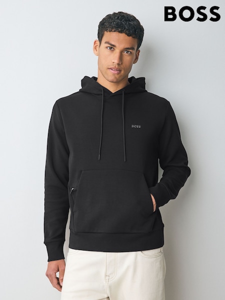 BOSS Black Regular-Fit Logo Hoodie (F44295) | R$ 1,570