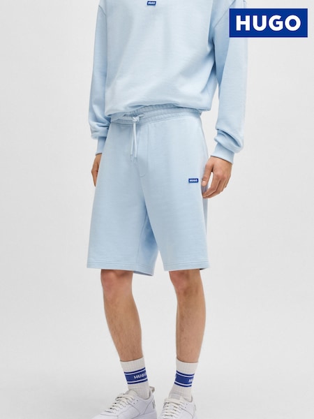 HUGO Blue Logo Sweat 100% Cotton  Shorts (F44306) | ₪397