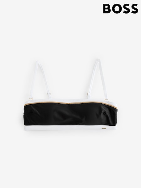 BOSS Signature Stripe Bandeau Strap Bikini Top (F44316) | €109