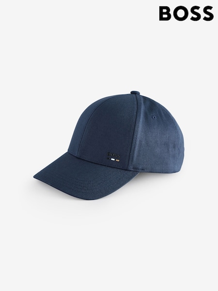 BOSS Blue Embroidered Logo Cap (F44320) | $72