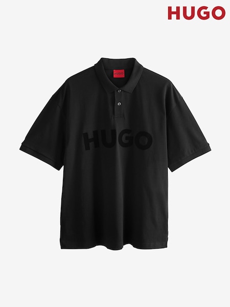HUGO Black Tonal Logo 100% Cotton Polo Shirt (F44356) | R$ 880