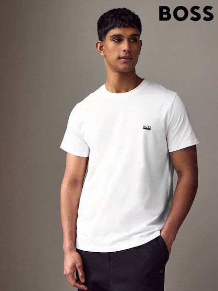 BOSS White Regular Fit 100% Cotton T-Shirt (F44357) | €46
