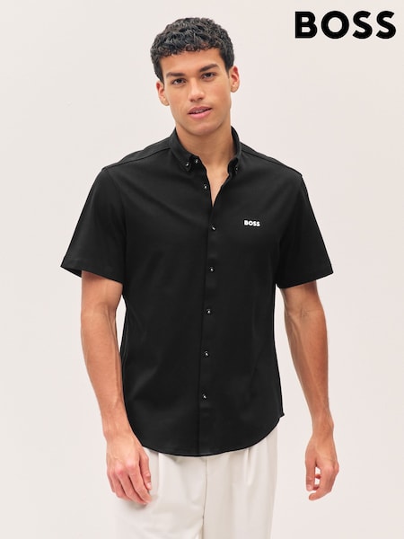 BOSS Black Regular Fit Short Sleeve 100% Cotton Shirt (F44385) | R$ 980