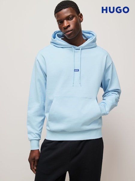 HUGO Blue Logo 100% Cotton Hoodie (F44388) | R$ 980