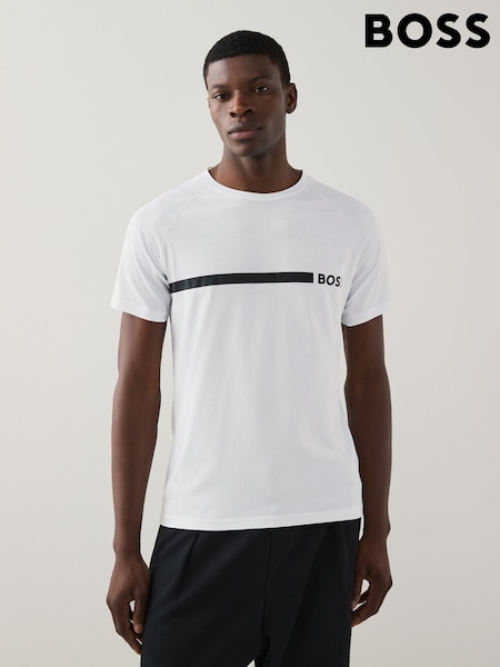 Белый - BOSS Slim-Fit Logo 100% Cotton T-Shirt (F44406) | €65