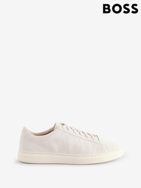 BOSS White Kieran Logo Trainers (F44417) | ₪1,111