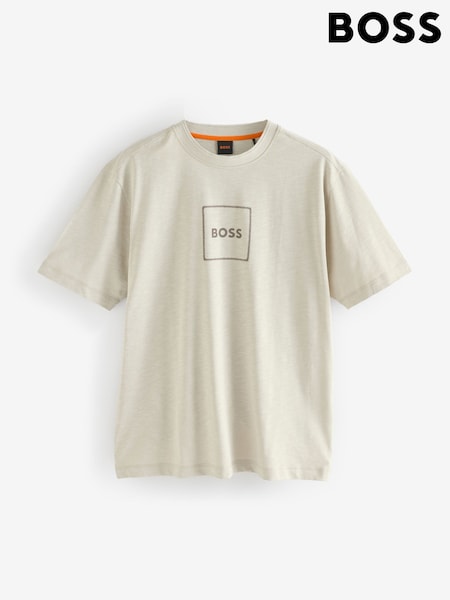 beis - BOSS Relaxed Fit Box Logo T-Shirt (F44472) | 53 €