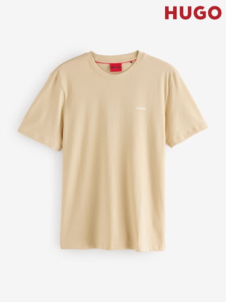 HUGO Brown 100% Cotton Logo T-Shirt (F44474) | R$ 385