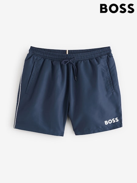 BOSS Blue Starfish Two Tone Logo Swim Shorts (F44476) | kr700