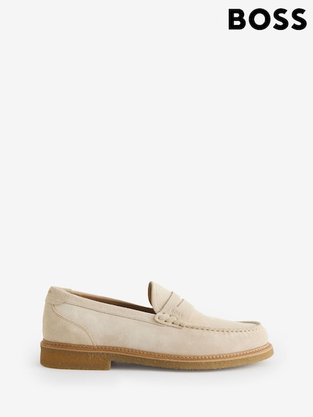 BOSS White Kope Loafers (F44477) | €264