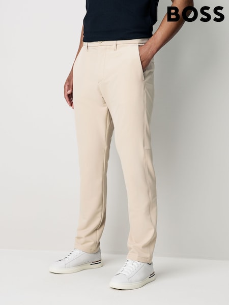 BOSS Brown Regular-Fit Trousers (F44496) | ₪817