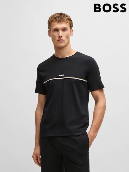 BOSS Black Regular Fit Unique Logo T-Shirt (F44499) | 279 QAR