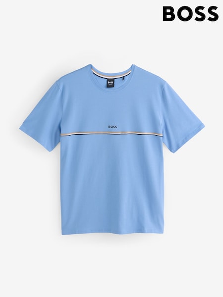 BOSS Blue Regular Fit Unique Logo T-Shirt (F44510) | R$ 485