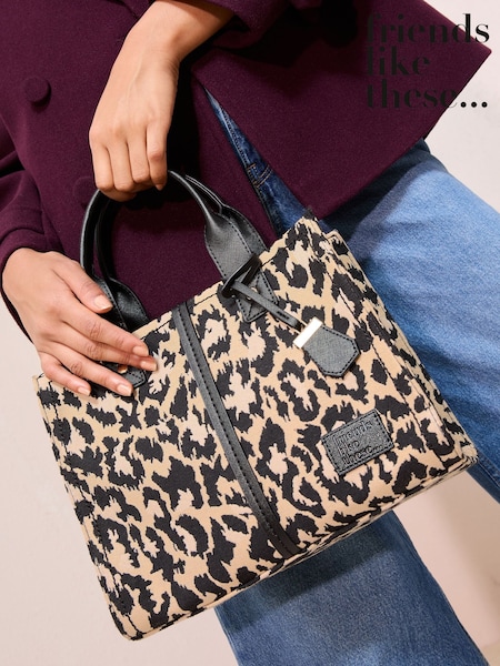 Friends Like These Leopard Medium Square Tote Bag (F44785) | €56