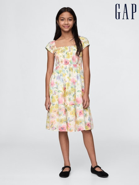 Gap Smocked Floral Midi Dress (4-13yrs) (F44860) | €55