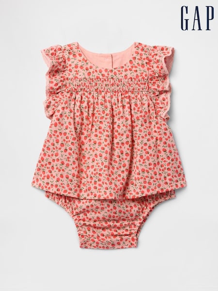 Gap Smocked Ruffle-sleeve Bodysuit Dress (newborn-24mths) (F44864) | €39