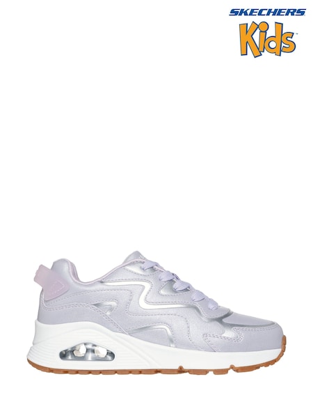 Skechers Purple Girls Uno Generation 1 Wavy Shimmer Trainers (F44913) | €78