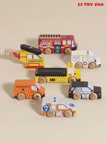 Le Toy Van Emergency Helicopter and Rescue Cars Set (F44940) | €34