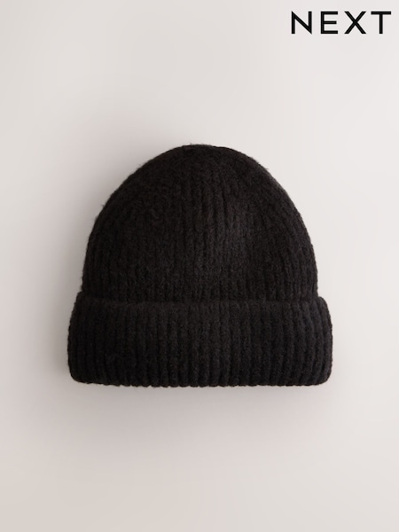 Black Fluffy Beanie (1-16yrs) (F44965) | 25 QAR - 30 QAR
