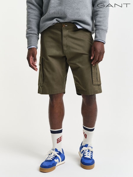 GANT Green Relaxed-Fit Twill Cargo Shorts (F45045) | $224