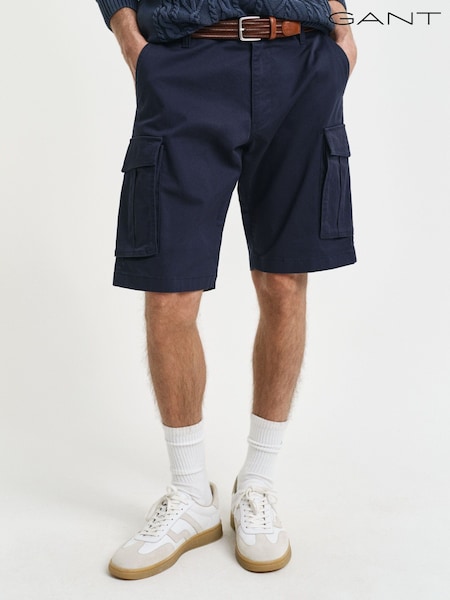 GANT Blue Relaxed-Fit Twill Cargo Shorts (F45086) | €126