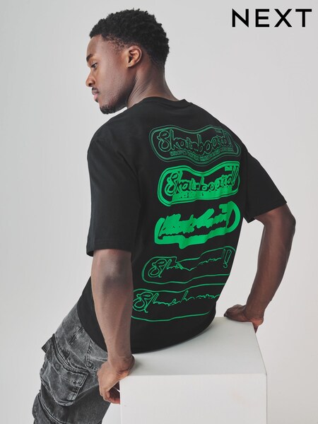 Black 100% Cotton Skateboard! Magazine Licence T-Shirt (F45108) | €13