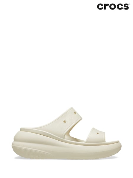 Crocs White Classic Crush Sandals (F45152) | AED291