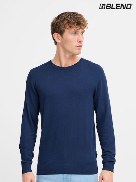 Blend Blue Crew Neck Lightweight Knitted Jumper (F45184) | 1,682 UAH