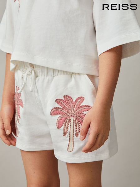 Reiss Palmer Cotton Palm Tree Drawstring Shorts (F45223) | 30 €