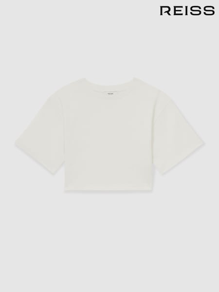 Marfil - Reiss Alex Oversize Cotton Cropped T-Shirt (F45224) | 20 €