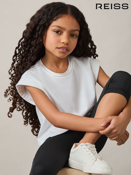 Reiss Black Raye 9-13 yrs Three-Quarter Length Leggings (F45225) | ₪146
