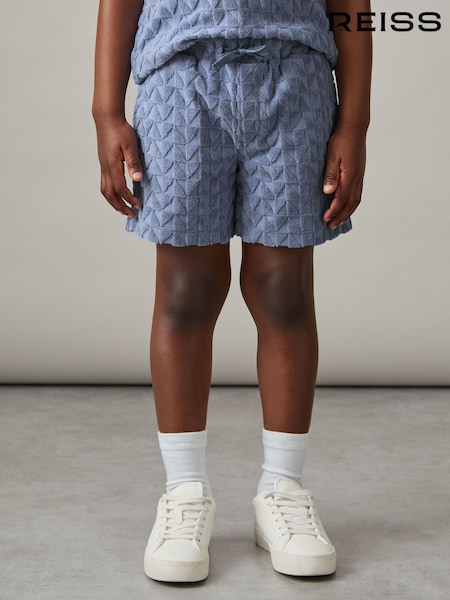 Reiss Airforce Blue Piro 9-13 yrs Textured Towelling Shorts (F45227) | €46