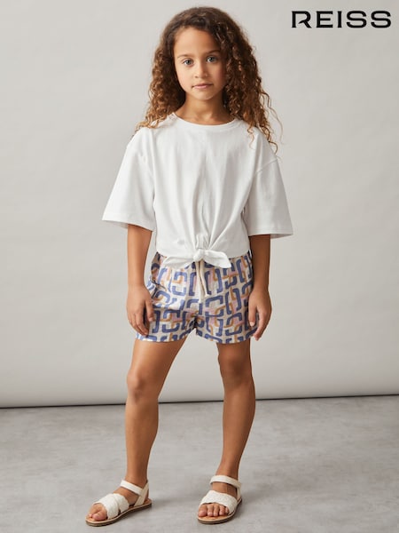 Marfil - Reiss Tyla Cotton Tie-Front Cropped T-Shirt (F45233) | 25 €