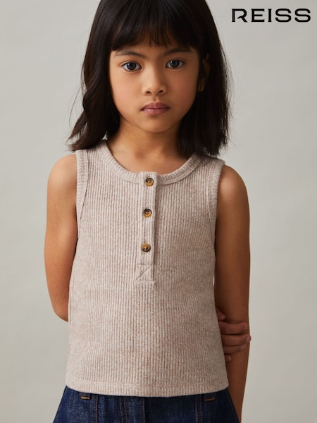 Reiss Erin Rib-Knit Button-Placket Vest (F45284) | 20 €