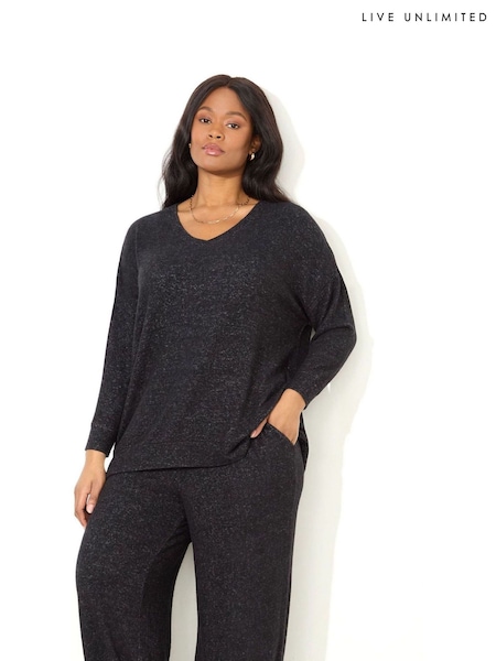 Live Unlimited Supersoft V-Neck Relaxed Longline Top (F45308) | €71